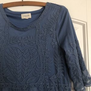 Orange creek floor length maxi dress size small medium blue lace boho maternity